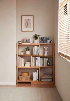 Tello Solid Timber Extendable Convertible Bookcase Adjustable Multi Function Storage/Corner Book Shelf