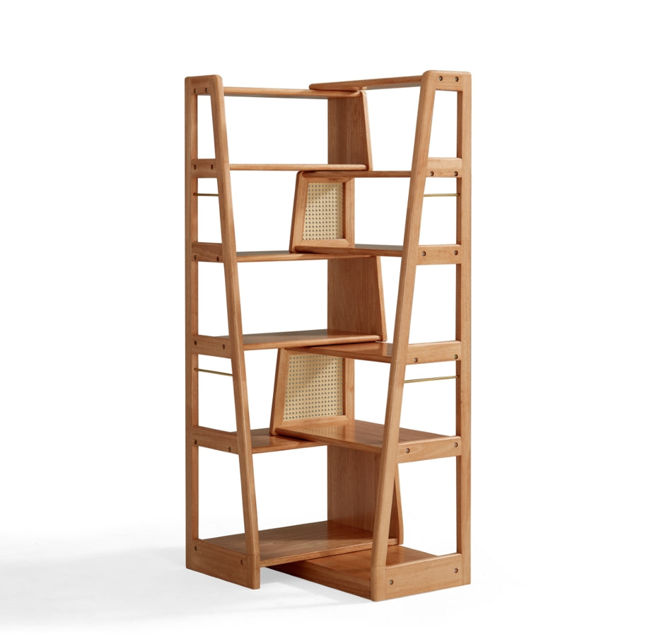 Tello Solid Timber Extendable Convertible Bookcase Adjustable Multi Function Storage/Corner Book Shelf