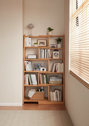 Tello Solid Timber Extendable Convertible Bookcase Adjustable Multi Function Storage/Corner Book Shelf