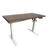 Electric Height-Adjustable Solid Timber Study Desk/Home Office Sit Stand Desk/Walnut Color Top