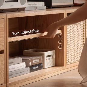 Madison FAS-Graded Solid American Oak Wood Floor-standing Modular Storage Cabinet Chest Set for Home