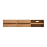 Madison FAS-Graded Solid American Oak Wood Floor-standing Modular Storage Cabinet Chest Set for Home