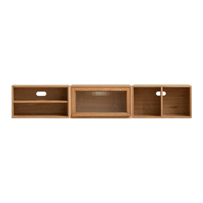 Madison FAS-Graded Solid American Oak Wood Floor-standing Modular Storage Cabinet Chest Set for Home