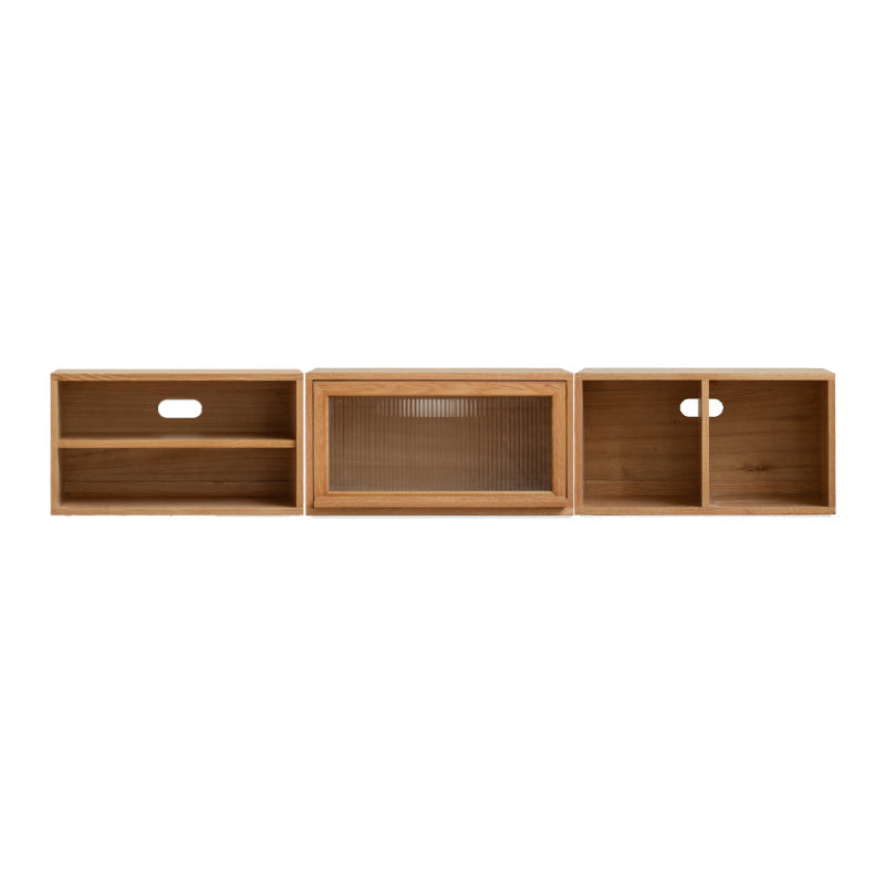 Madison FAS-Graded Solid American Oak Wood Floor-standing Modular Storage Cabinet Chest Set for Home