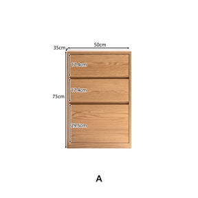 Oakley FAS-Graded Solid American Oak Wood Floor-standing Storage Cabinet Chest/Bookcase for Home Natural Wood Color