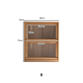Oakley FAS-Graded Solid American Oak Wood Floor-standing Storage Cabinet Chest/Bookcase for Home Natural Wood Color