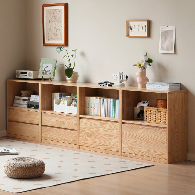 Oakley 66cm FAS-Graded Solid American Oak Wood Floor-standing Modular Storage Cabinet Chest Set
