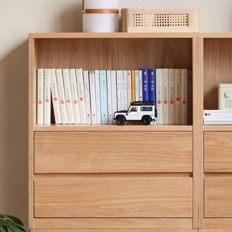 Oakley 66cm FAS-Graded Solid American Oak Wood Floor-standing Modular Storage Cabinet Chest Set/Bookcase for Home