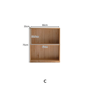 Oakley FAS-Graded Solid American Oak Wood Floor-standing Storage Cabinet Chest/Bookcase for Home Natural Wood Color