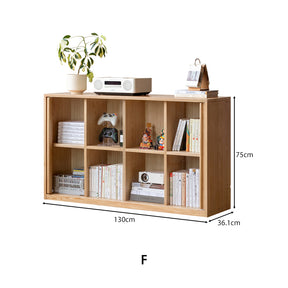 Oakley FAS-Graded Solid American Oak Wood Floor-standing Storage Cabinet Chest/Bookcase for Home Natural Wood Color