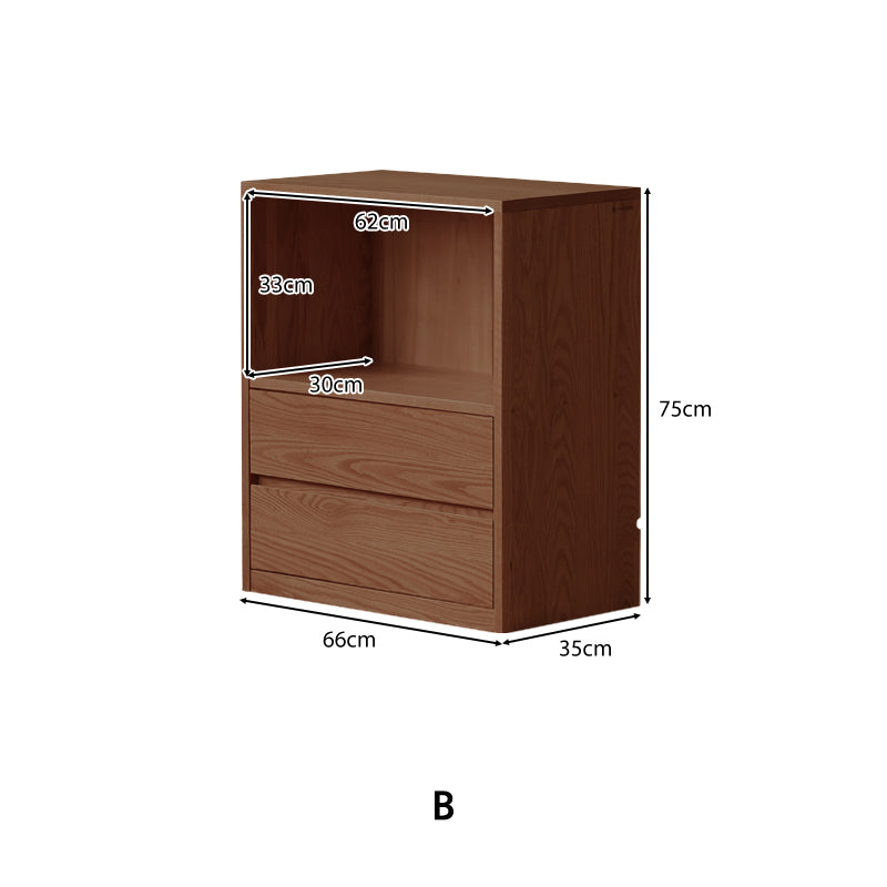 Oakley 66cm FAS-Graded Solid American Oak Wood Floor-standing Modular Storage Cabinet Chest Set/Bookcase for Home