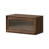 Wallace Rubberwood Floor-standing Modular Storage Cabinet Chest Set for Home Walnut Color