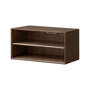 Wallace Rubberwood Floor-standing Modular Storage Cabinet Chest Set for Home Walnut Color
