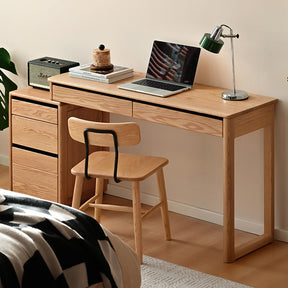 Sean FAS-Graded Solid Oak Wood Adjustable Length Desk/Table With Drawer
