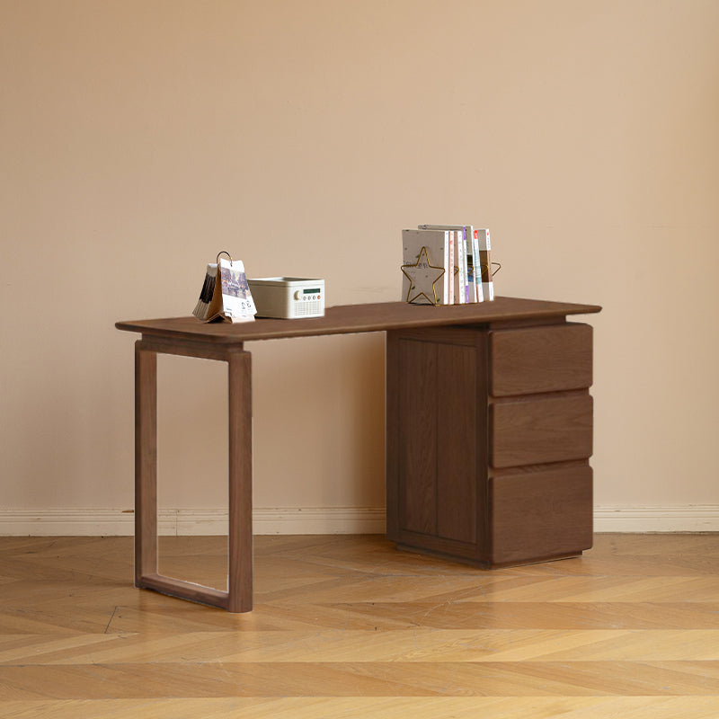 Yvonne 1.2m/1.4m FAS-Graded Solid Oak Wood Desk/Table With Drawer Multiple Color