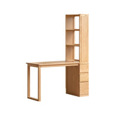 Felix FAS-Graded Solid American Oak Wood Study Desk with Bookcase 1.31m/1.51m