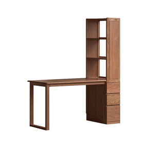 Felix FAS-Graded Solid American Oak Wood Study Desk with Bookcase 1.31m/1.51m