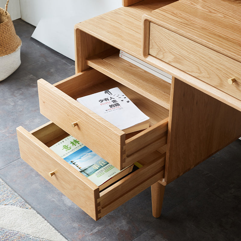 Beatrix Single Adjustable Office Desk/Computer Table With Drawer/Bookcase