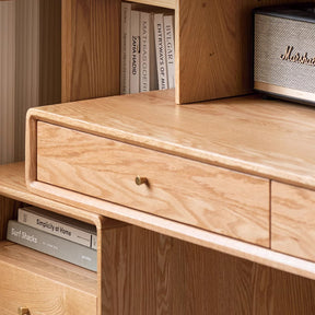 Beatrix Single Adjustable Office Desk/Computer Table With Drawer/Bookcase