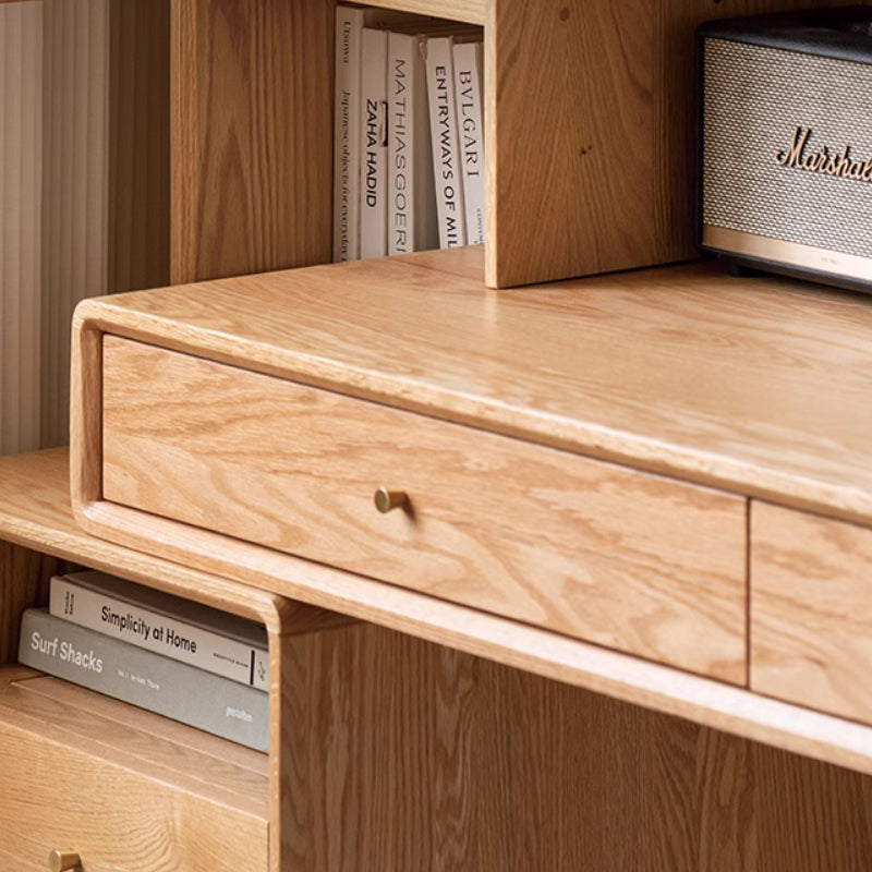 Beatrix Single Adjustable Office Desk/Computer Table With Drawer/Bookcase