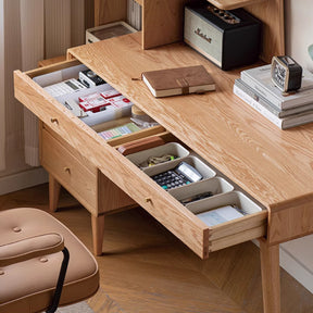 Beatrix Single Adjustable Office Desk/Computer Table With Drawer/Bookcase