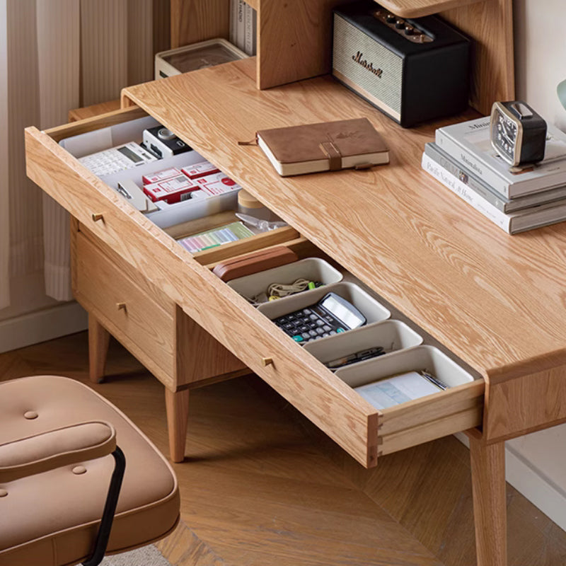 Beatrix Single Adjustable Office Desk/Computer Table With Drawer/Bookcase