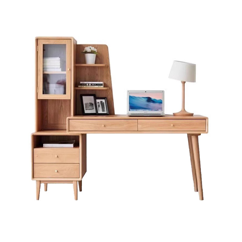 Beatrix Single Adjustable Office Desk/Computer Table With Drawer/Bookcase