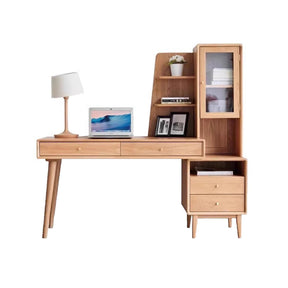 Beatrix Single Adjustable Office Desk/Computer Table With Drawer/Bookcase