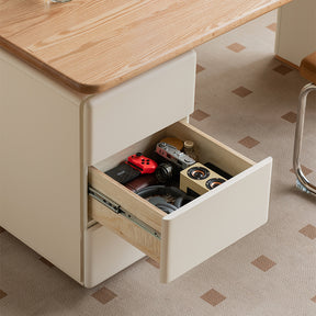 Brent 1.2m/1.4m/1.6m FAS-Graded Solid American Oak Wood/Liriodendron Wood Single Office Desk/Computer Table With Drawer