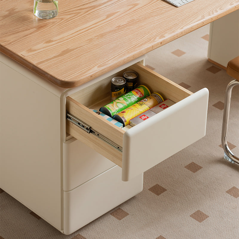 Brent 1.2m/1.4m/1.6m FAS-Graded Solid American Oak Wood/Liriodendron Wood Single Office Desk/Computer Table With Drawer