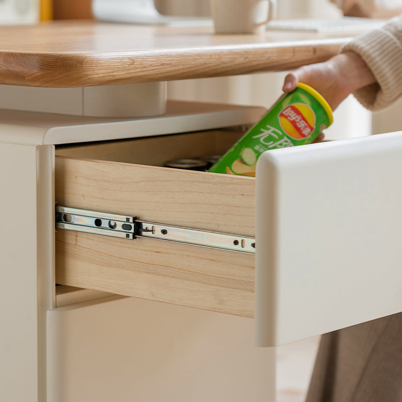 Brent 1.2m/1.4m/1.6m FAS-Graded Solid American Oak Wood/Liriodendron Wood Single Office Desk/Computer Table With Drawer