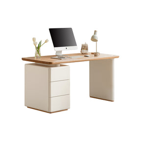 Brent 1.2m/1.4m/1.6m FAS-Graded Solid American Oak Wood/Liriodendron Wood Single Office Desk/Computer Table With Drawer