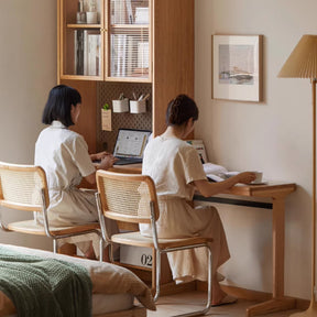 Bridget FAS-Graded Solid Cherry Wood Bookshelf and Study Desk Storage Cabinet