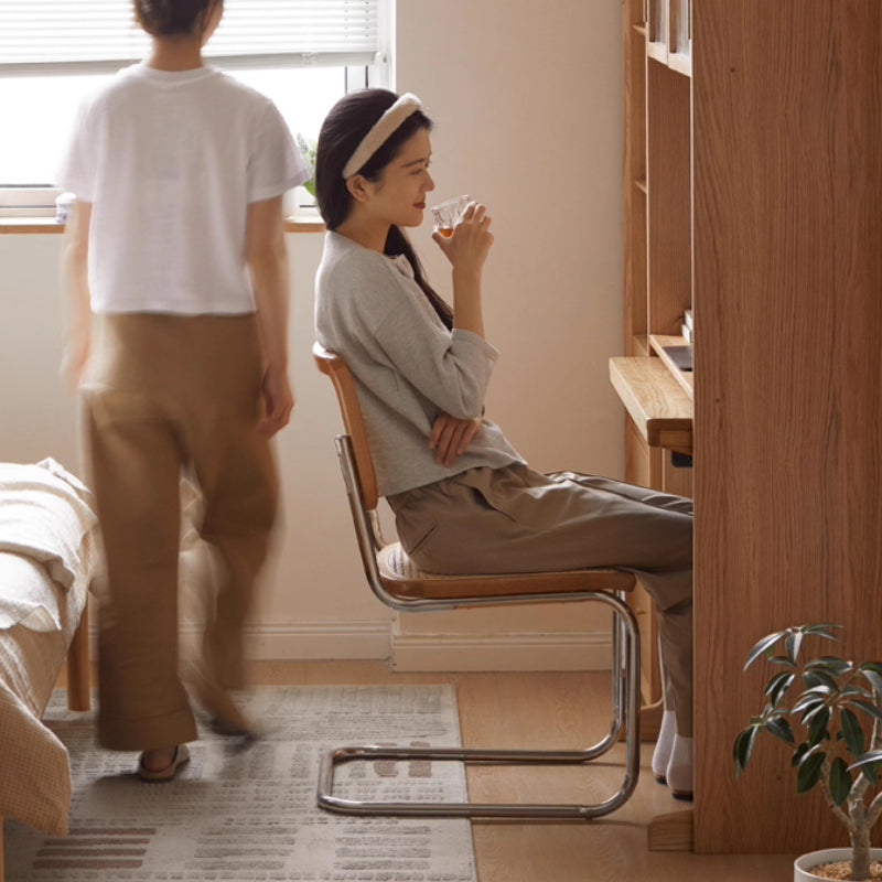 Bridget FAS-Graded Solid Cherry Wood Bookshelf and Study Desk Storage Cabinet