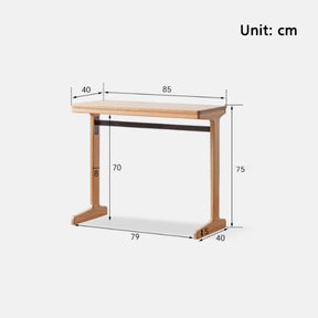 Bridget FAS-Graded Solid Cherry Wood Bookshelf and Study Desk Storage Cabinet