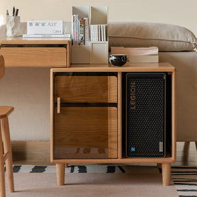 Bronson 121cm/141cm FAS-Graded Solid Oak Wood Adjustable Study Desk/Table With Drawer