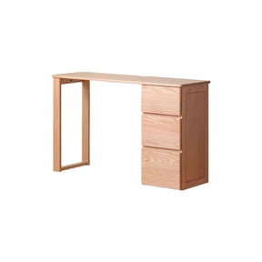 Callum Single/Double FAS-Graded Solid Oak Wood Study Desk/Table With Drawer