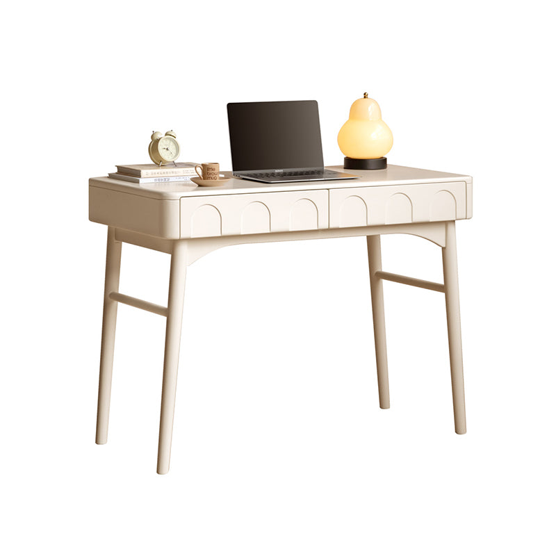 Cole 100cm Rubberwood Study Desk/Table With Drawer White