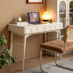 Cole 100cm Rubberwood Study Desk/Table With Drawer White