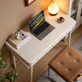 Cole 100cm Rubberwood Study Desk/Table With Drawer White