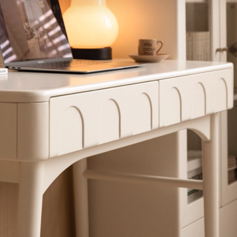 Cole 100cm Rubberwood Study Desk/Table With Drawer White