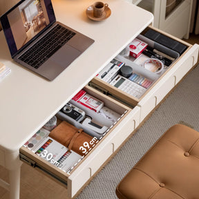 Cole 100cm Rubberwood Study Desk/Table With Drawer White