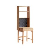 Nelson 64cm/84cm FAS-Graded Solid American Oak Wood Study Desk with Shelf/Drawers/Bookcase Home Office