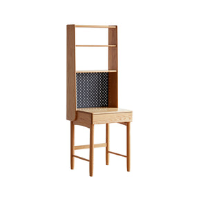Nelson 64cm/84cm FAS-Graded Solid American Oak Wood Study Desk with Shelf/Drawers/Bookcase Home Office