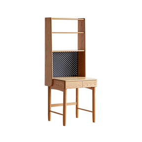 Nelson 64cm/84cm FAS-Graded Solid American Oak Wood Study Desk with Shelf/Drawers/Bookcase Home Office