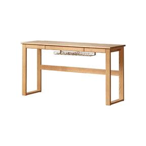 Nigel 120cm/140cm FAS-Graded Solid American Oak Wood Study Desk/Computer Table With Extendable Desktop For Home