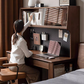 Nico 120cm/140cm FAS-Graded Solid Black Walnut Wood Study Desk/Computer Table With Drawer/Storage For Home