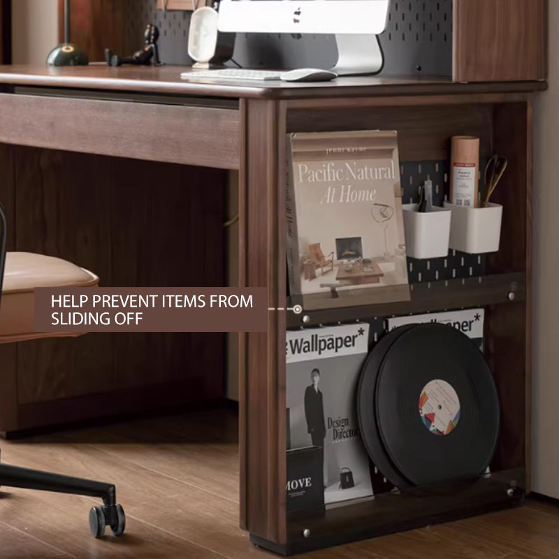 Nico 120cm/140cm FAS-Graded Solid Black Walnut Wood Study Desk/Computer Table With Drawer/Storage For Home