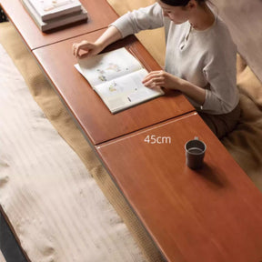 Noelle 215cm Solid Liriodendron Wood Mobile Over-bed Desk / Bed-end Table For Home