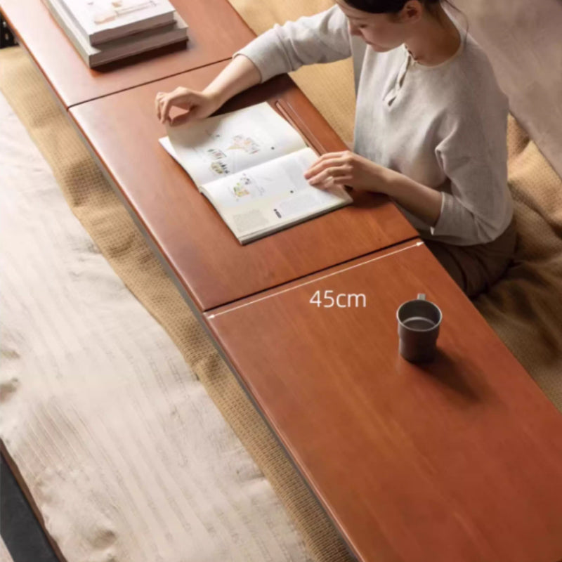 Noelle 215cm Solid Liriodendron Wood Mobile Over-bed Desk / Bed-end Table For Home